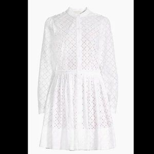 MICHAEL Michael Kors Geo Eyelet Cotton Shirtdress Size 4